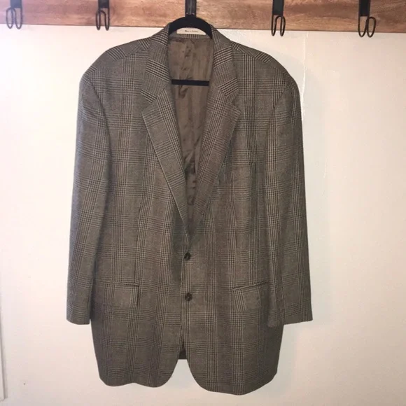 Ralph Lauren Brown herringbone tweed Blazer 46T sports coat Polo Vintage - Picture 5 of 16